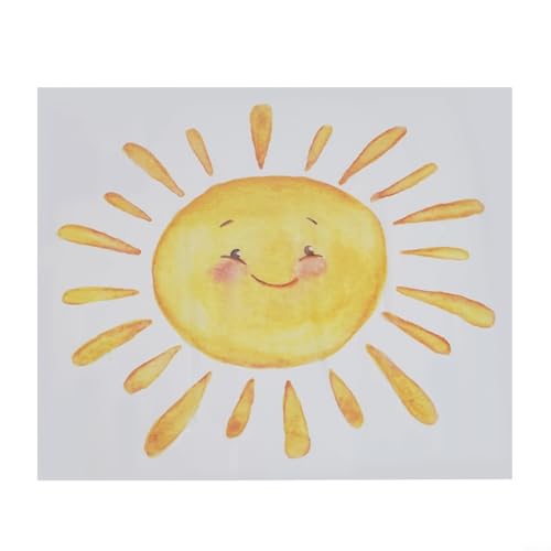 Vinilo Decorativo Sol Cartoon Colorido 39x40cm PVC Removible