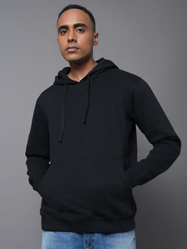 Image of HIGH Star Men's Cotton Hooded Neck Sweatshirt