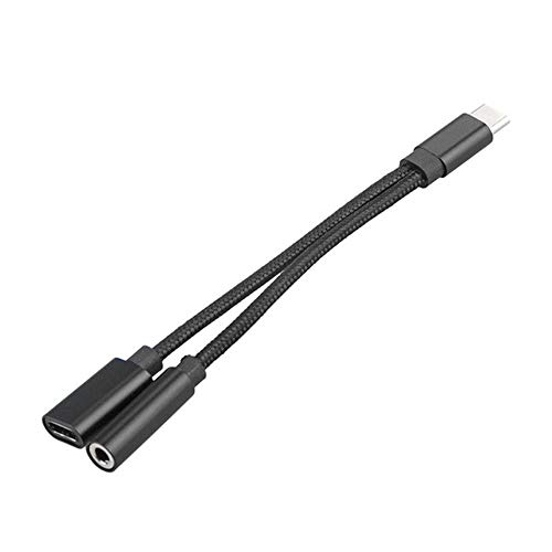 Kopfhörer-Adapter, 2 in 1 Typ C Auf 3,5 Mm Audio-Buchse Ladegerät-Adapter Kopfhörerkabel Für Samsung Xiaomi Tablet Android USB-Kabel