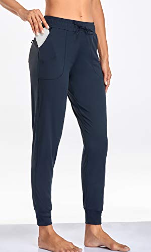 Image of Oalka Women's Joggers High Waist Yoga Pockets Sweatpants Sport Workout Pants