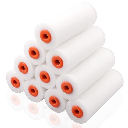 Dhisperares 10 Pièces Rouleau Peinture Kit, 10 cm Petit Rouleau Peinture
