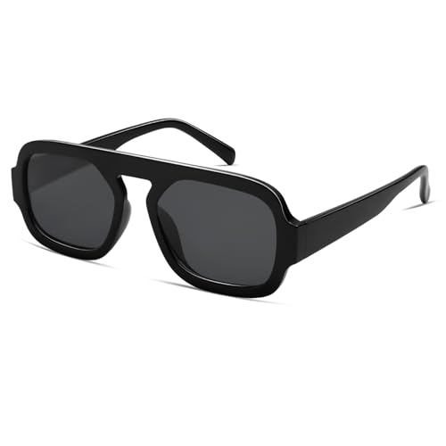 VANLINKER Retro Aviator Sunglasses for Women Men Trendy Square Sun Glasses Vintage Style VL9826-A