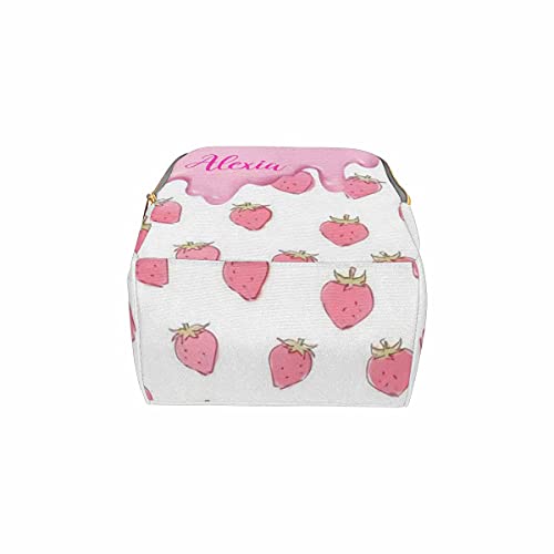 Newcos Personalized Strawberries and Melting Ice Cream Diaper Backpack with Custom Name Shoulder Mommy Baby Bag4