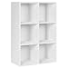 Produktbild WOLTU Bücherregal mit 6 Würfeln, Aufbewahrung aus nordischem Holz, selbsttragend, mit Kippsicherung, für Schlafzimmer Wohnzimmer Arbeitszimmer Büro, Weiß, 60 x 89 x 30 cm