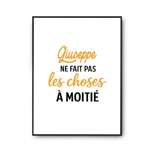 Affiche Giuseppe humour poster citation déco murale cadeau anniversaire original