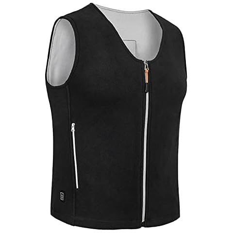 Polar Fleece Heated Vest, Heated Vest Women Men, USB Charging Heated Vest with 3 Adjustable Temperatures, Lightweight Heated Vest for Motorcycle, Outdoor, Camping, Skiing, Hiking Cover