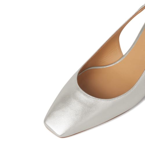 Women's Bowknots Elastic Strap Slingback Pumps Squared Toe Slip On Low Block Heels Wedding Ballroom Shoes Size 4-16 US3