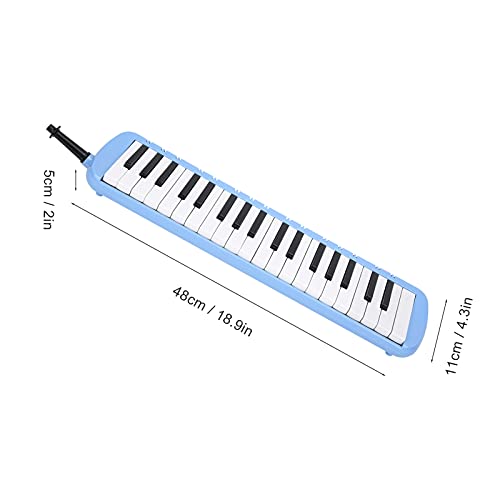 Melodica, Melodica 37-Tasten-Tastatur-Blasmusikinstrument für Professionelles Anfängertraining (Blau)