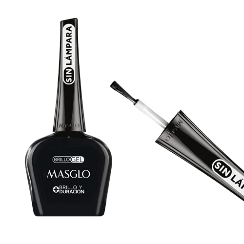 MASGLO Tradicional – Nail Polish Top Coat Gel Effect, Up to 7 Days of Wear, High-Coverage & Glossy Finish – (0.5 oz)