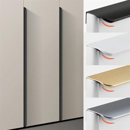 Tiradores ocultos para muebles, pomos de aleación de aluminio, tiradores largos para cajones para armarios de cocina y armarios