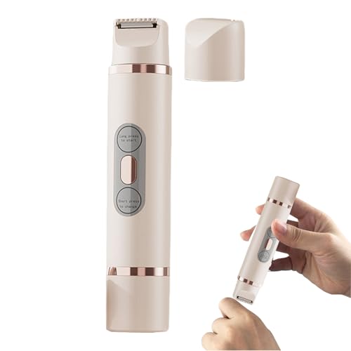 Hogvinnatil Afeitadora Eléctrica Para Mujer,Depiladora Compacta - Depiladora Facial y Cuerpo y Afeitadora Bikini Doble Cabeza para Piernas y