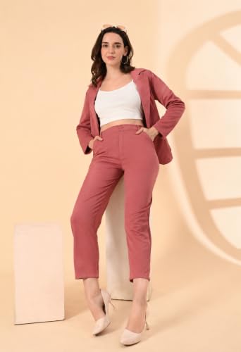 Image of Women's 3-Piece Cotton Blend Solid Suit Set