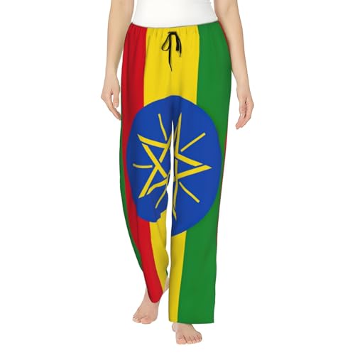 Pantalon pyjama Éthiopie confortable pour femme avec poches