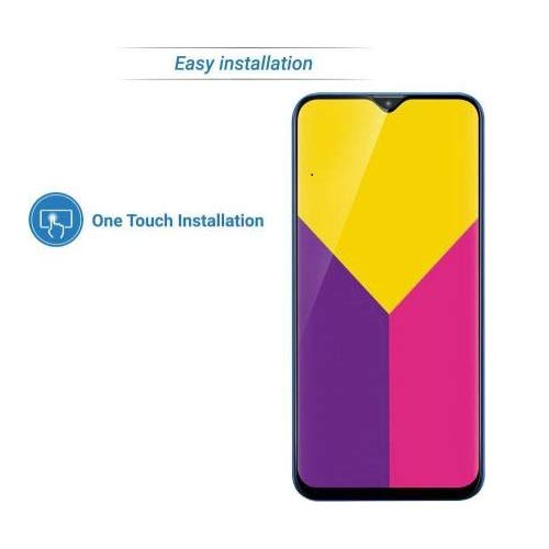 Image of STP FEEL� Military Grade Premium Tempered Glass Compatible for Samsung A10s (Black, Pack of 1) Super Tough Screen Protector Guard with Easy Installation Kit