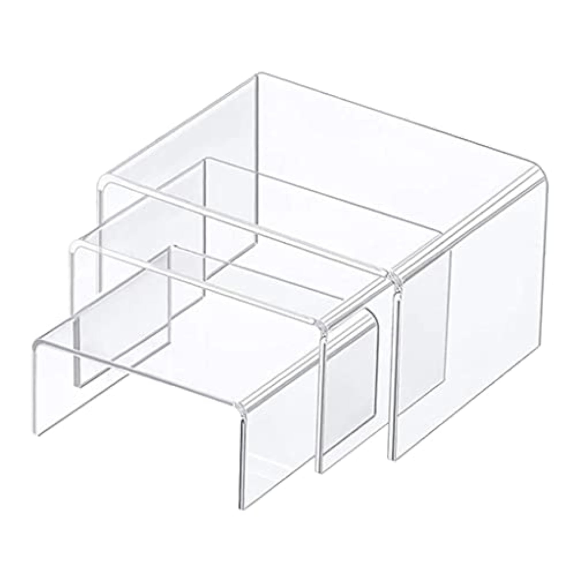 Clear U-Shaped Display Stands, 6pcs Set