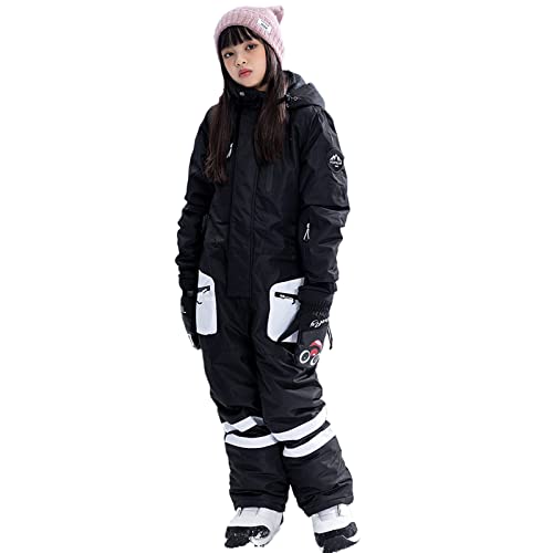 Boys/Girls One Piece Ski Suits Overalls Jumpsuit Windproof Waterproof Snowboarding Snow Suit for Kids Winter Outdoor