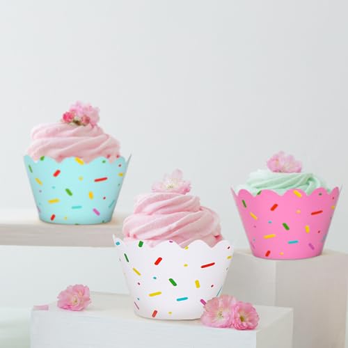 Envoltorios para cupcakes de donas Whaline, moldes de papel decorativos para fiesta 4