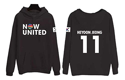 Moletom Preto Now United Heyoon Jeong 11 Coréia do Sul Uniters Blusa Pop Tamanho: M; Cor: Preto