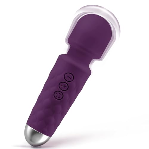 Image of LUMIO Relaxation Mini Back Massager - 9 Speeds 19 Modes - Portable Small Massager to Relax Back, Deep Purple