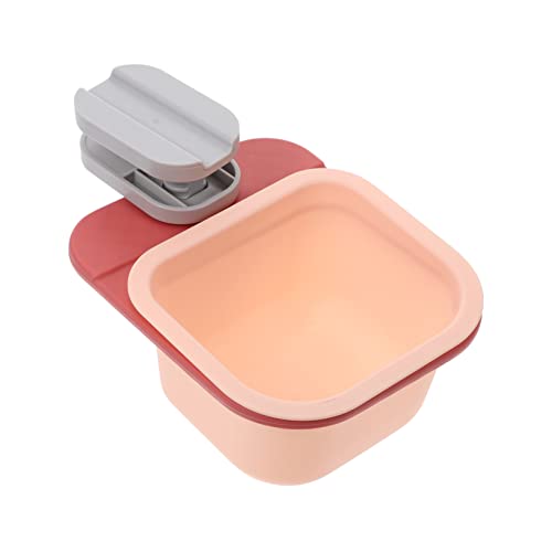 Basurero compacto giratorio para escritorio rosa