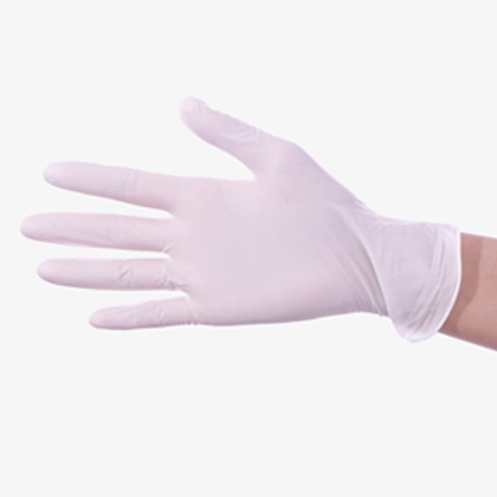 Disposable White Nitrile Tattoo Gloves Eyebrow Tattoo Gloves Hair Dye Gloves for Eyelashes Grafting Tattoos Beauty Salon Disposable Gloves Tattooist 100 Pcs/Box (Size : 3)