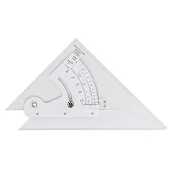 Pacific Arc Adjustable 8 Inch Triangle Plain Edge for Drafting, Architect, Engineer