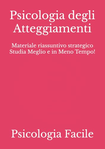 Psicologia degli Atteggiamenti: Materiale riassuntivo strategico Studia Meglio e in Meno Tempo!
