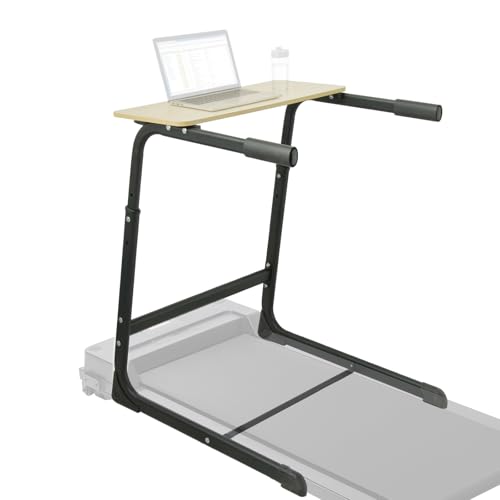 FLCJYLJXF Walking Pad Desk Adjustable Height with Handlebar 2-in-1 Desk Attachment Stable Laptop Workstation for Home Office