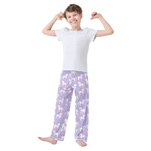 Unicorn 9 Pajamas Bottoms with Pockets Comfy Pjs Sleepwear Elastic Waistband Pajamas Pants Lounge Pants for 6-14 Years2