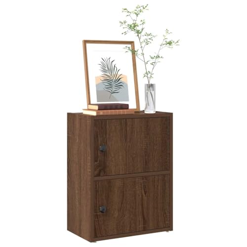 LAPOOH Estantería de Madera de ingeniería marrón Roble 40x24x52 cm, Libreria Estanteria, Muebles Auxiliares, Estanterias Almacenaje, Mueble Almacenaje, Mueble Organizador, Estanteria Oficina - 860361