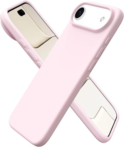 Zubitech Case for IPhone 17 Air Soft Liquid Silicone Gel Case Full Body Shockproof Protection Matte Finish Cover Soft Microfiber Lining Cushion Slim Back Case for iPhone 17 Air (Sand Pink)
