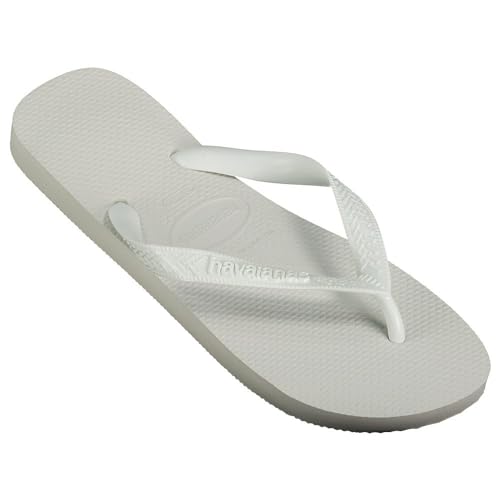 Havaianas Unisex Kids Top Summer Lightweight Rubber Flip Flop Sandals - White - 9/10