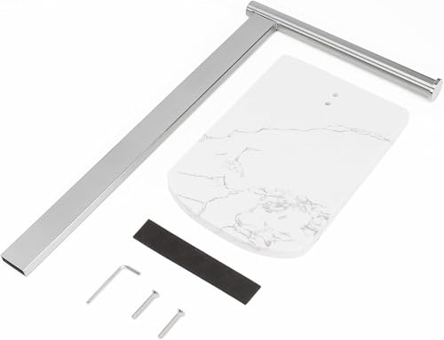NearMoon Hand Towel Holder with Balanced Marble Base, 304 Stainless Steel Stand Towel Ring L Shape Hand Towel Rack Free-Standing Towel Bar for Bathroom Kitchen Countertop (Single Rod, Brushed Nickel) by NearMoon - Image 6