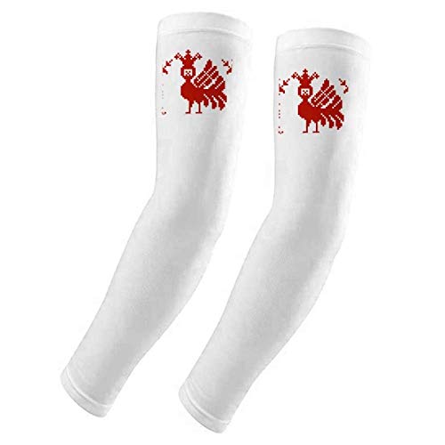 Protection solaire bras gants mosaïque rouge pour vos sorties vélo et rando