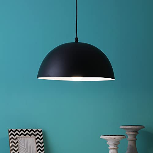 Image of ELIANTE -Modern Black Metal Single Hanging Light - | 3 Years Warranty | Free - LED LAMP