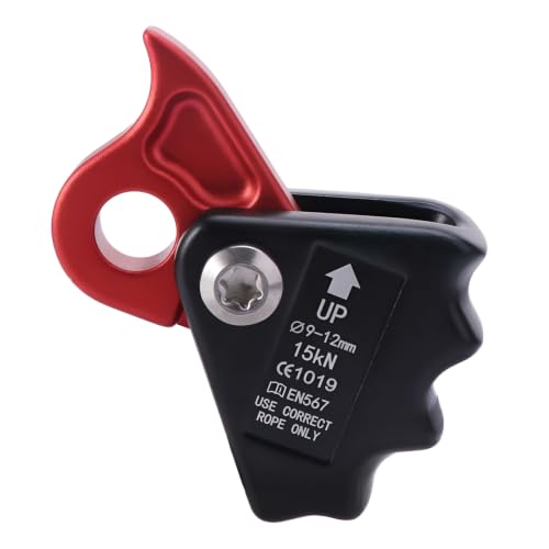Self-Lock Rope Grab Ascender Aluminum Alloy for 9-12mm Rope, Safety Equipmen Protective Equipment Self-lock Climbing Rope Grab Rescue Device