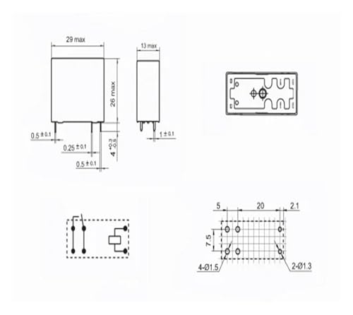Relais 24V CC 16A HF14FW haute performance pour commutation stable 250V CA