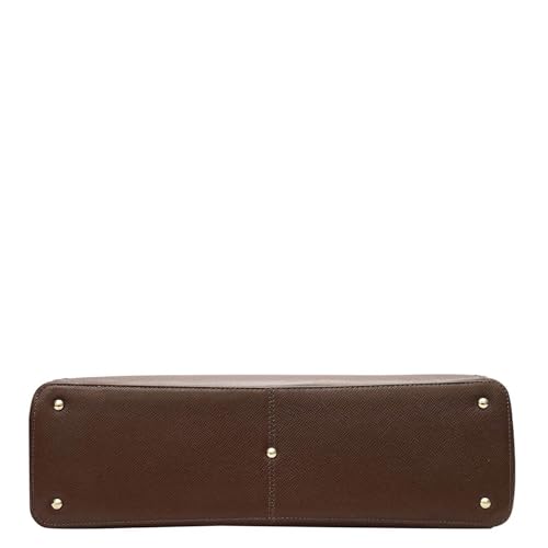 Image of Da Milano Leather Tote Bag for Women | Fits Up To 15 inch Laptop| Versatile Office & Casual Handbag (01063M-OL)