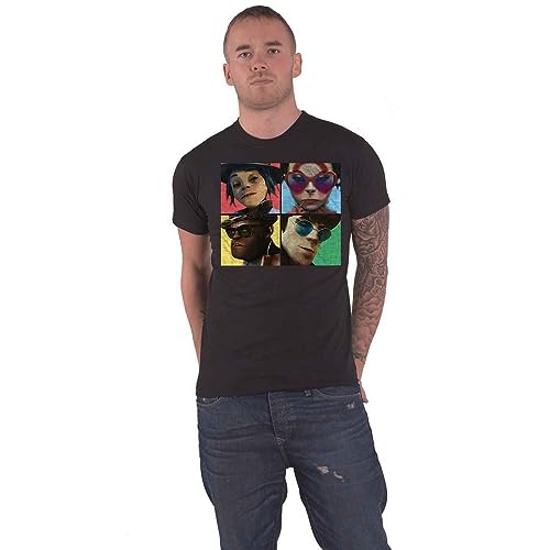 Gorillaz T Shirt Demon Days Band Logo Nouveau Officiel Homme Noir Size XL