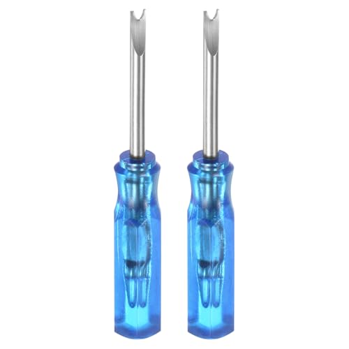 HARFINGTON 2Pcs Mini V-shape Screwdriver V2 Magnetic V Head 45mm Length for Small Appliances Repairs, Blue