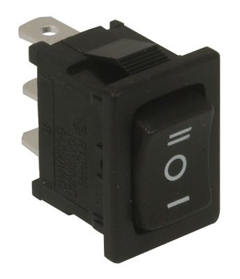 Jameco Valuepro R13-66D-02 Switch On-Off-On Single Pole Double Throw Quick Connect Rocker, 16 Amp, 250V AC, 0.83 L x 0.59 W (Pack of 5)