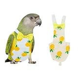 Oiseau de compagnie mignon couche-culotte perroquet couche-culotte volante couche réutilisable pour perroquets Pigeons fournitures pour animaux de compagnie(M -Jaune)