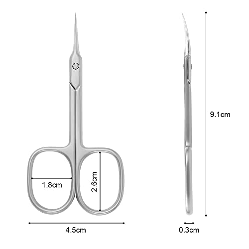 URAQT Nagelschere Hautschere, Nagelhautschere Nagelscheren Nagelhautzange aus Rostfreiem Edelstahl, Baby Fingernagelschere mit Gebogener Spitze, Nail scissors für Fuß und Fingernägel