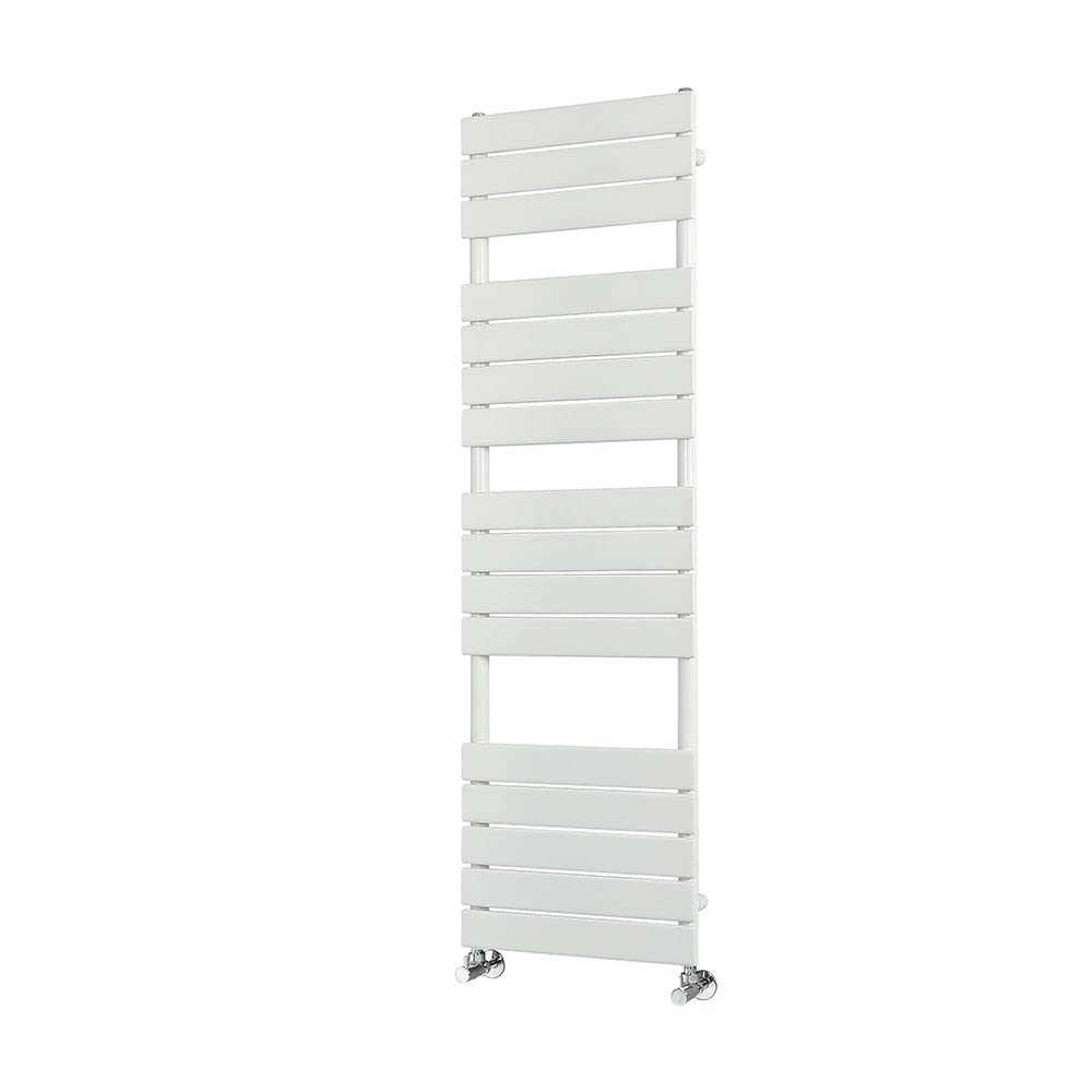 Milano White Lustro Flat Panel Heated Towel Rail - 1500Mm X 450Mm