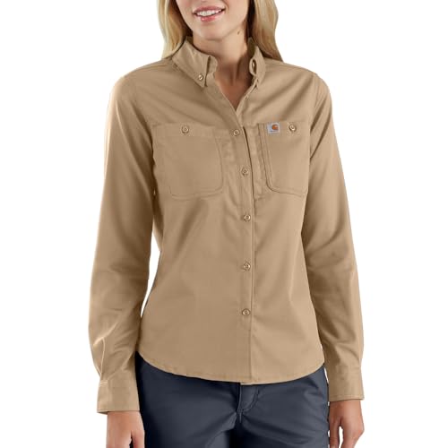Carhartt Rugged Professional Long Sleeve Shirt Dark Khaki - image 1