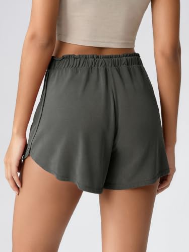 Image of ODODOS Modal Soft Lounge Shorts for Women Drawstring High Waist Casual Sleepwear Lightweight Cozy Pajama Bottom