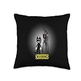 Siren head, Cartoon cat we love to escape from Siren head, Throw Pillow