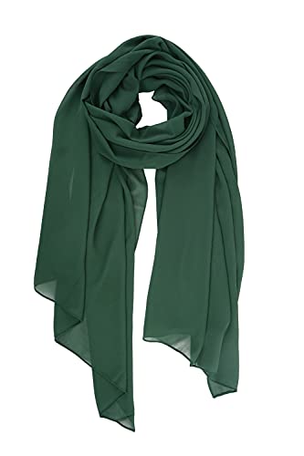 YOUR SMILE for Women Lightweight Breathable Solid Color Soft Chiffon Long Fashion Scarves Sun-proof Shawls Wrap