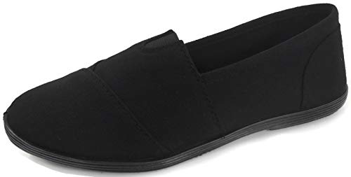 Image of Womens Canvas Slip-On Shoes with Padded Insole