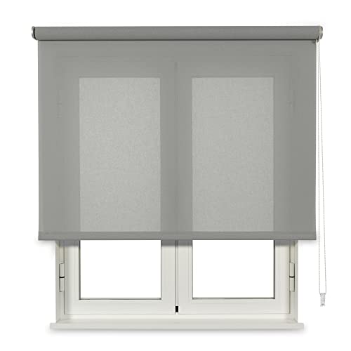 VIEWTEX | Store Enrouleur Tamisant Cotton Gris 220 X 250cm| Fabriqué en Europe | 5 Ans de Garantie